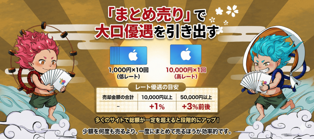 まとめ売りで買取率アップ